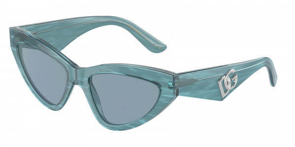 Dolce & Gabbana DG4439 Sunglasses, 3406E3 FLEUR AZURE BLUE (BLUE)