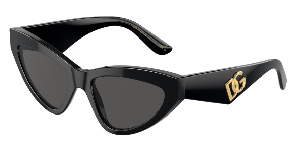 Dolce & Gabbana DG4439 Sunglasses, 501/87 BLACK DARK GREY (BLACK)