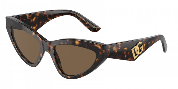 Dolce & Gabbana DG4439 Sunglasses, 502/73 HAVANA DARK BROWN (TORTOISE)