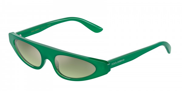 Dolce & Gabbana DG4442 Sunglasses, 306852 MILKY GREEN GREEN MIRROR SILVE (GREEN)