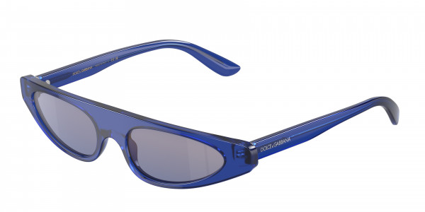 Dolce & Gabbana DG4442 Sunglasses, 339833 MILKY BLUE BLUE MIRROR GRADIEN (BLUE)