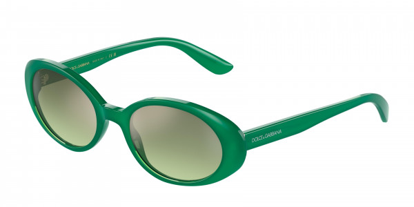 Dolce & Gabbana DG4443 Sunglasses, 306852 MILKY GREEN GREEN MIRROR SILVE (GREEN)