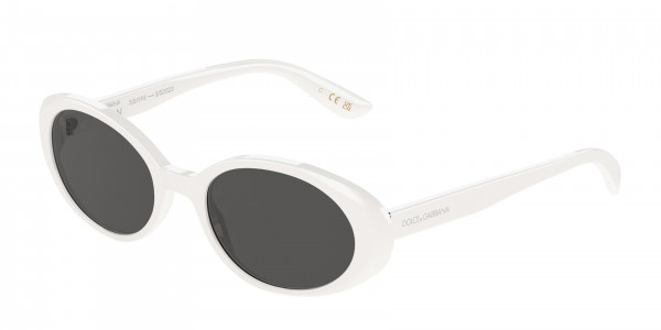 Dolce & Gabbana DG4443 Sunglasses, 331287 WHITE DARK GREY (WHITE)
