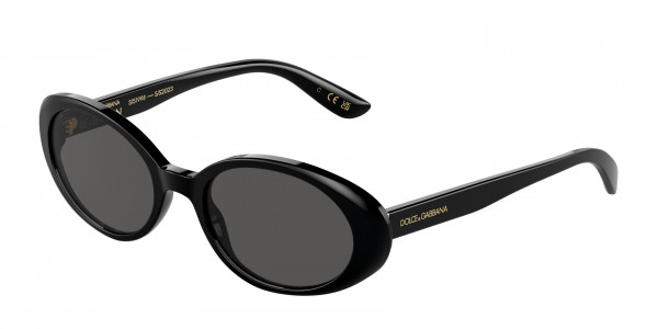 Dolce & Gabbana DG4443 Sunglasses, 501/87 BLACK DARK GREY (BLACK)