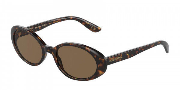 Dolce & Gabbana DG4443 Sunglasses, 502/73 HAVANA DARK BROWN (TORTOISE)
