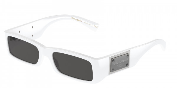 Dolce & Gabbana DG4444 Sunglasses, 331287 WHITE DARK GREY (WHITE)