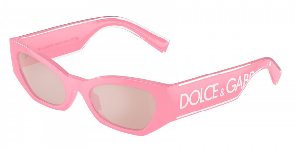 Dolce & Gabbana DG6186 Sunglasses, 3262/5 PINK LIGHT PINK MIRROR SILVER (PINK)