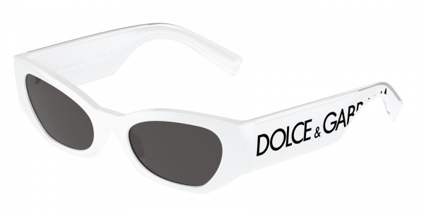 Dolce & Gabbana DG6186 Sunglasses, 331287 WHITE DARK GREY (WHITE)