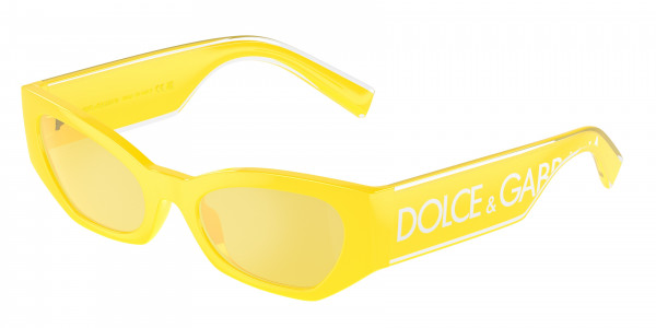 Dolce & Gabbana DG6186 Sunglasses, 333485 YELLOW YELLOW FLASH SILVER (YELLOW)