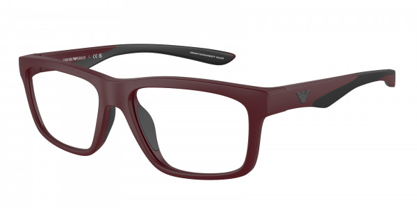 Emporio Armani EA3220U Eyeglasses, 5261 MATTE BORDEAUX (RED)