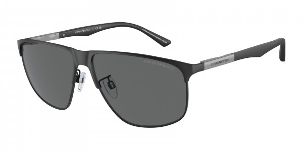 Emporio Armani EA2094 Sunglasses, 300187 MATTE BLACK DARK GREY (BLACK)