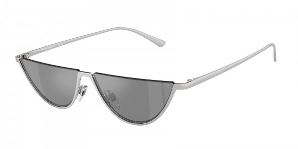 Emporio Armani EA2143 Sunglasses, 30156G SHINY SILVER GREY MIRROR SILVE (SILVER)