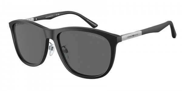 Emporio Armani EA4201F Sunglasses, 500187 MATTE BLACK DARK GREY (BLACK)