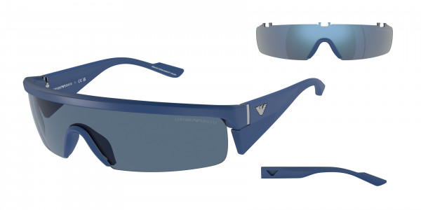 Emporio Armani EA4204U Sunglasses, 601380 MATTE BLUETTE DARK BLUE (BLUE)