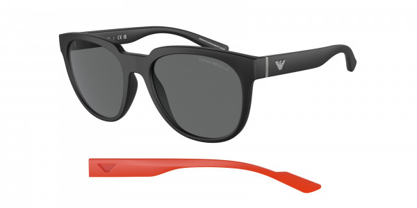 Emporio Armani EA4205F Sunglasses, 500187 MATTE BLACK DARK GREY (BLACK)