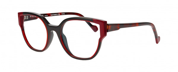 Face a Face IPSSO 1 Eyeglasses, RED TRANSAPRENT + BLACK