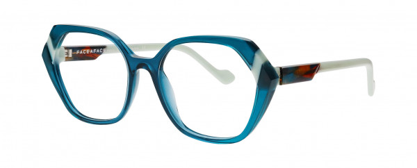 Face a Face WITTY 2 Eyeglasses, TRENSPARENT OIL BLUE GREY