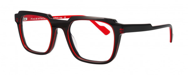 Face a Face STAMP 2 Eyeglasses, RED TRANSAPRENT + BLACK