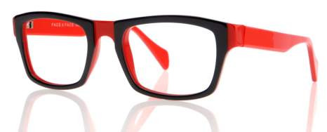 Face a Face SHARP 1 Eyeglasses, BLACK / BRIGHT RED
