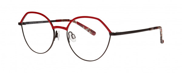 Inface IF1453 Eyeglasses, RED-BROWN MEDIUM MATT