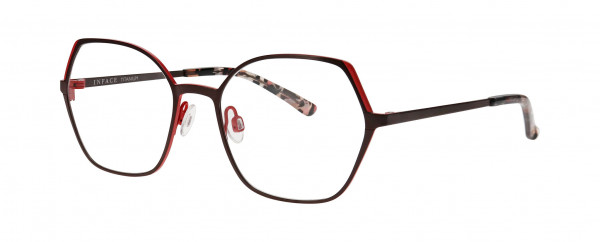 Inface IF1455 Eyeglasses, RED-BROWN DARK MATT