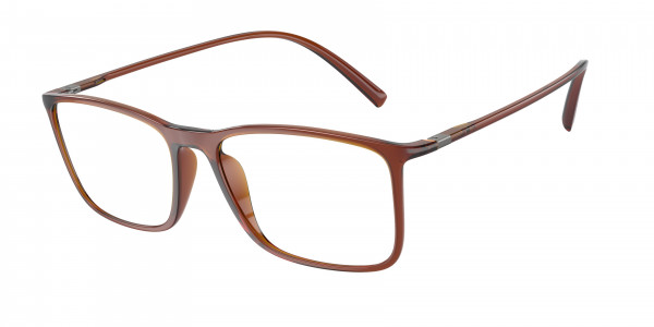 Giorgio Armani AR7244U Eyeglasses, 6004 TRANSPARENT BROWN (BROWN)