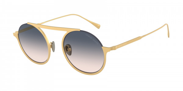Giorgio Armani AR6146 Sunglasses, 3350I9 MATTE PALE GOLD LIGHT BROWN GR (GOLD)
