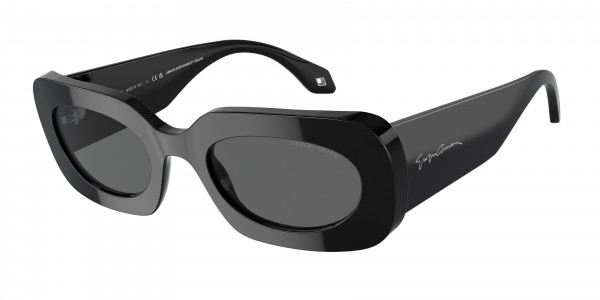 Giorgio Armani AR8182 Sunglasses, 5875B1 BLACK DARK GREY (BLACK)