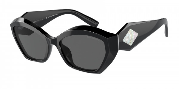 Giorgio Armani AR8187U Sunglasses, 5875B1 BLACK DARK GREY (BLACK)