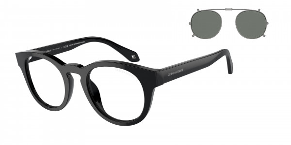 Giorgio Armani AR8190U Sunglasses, 58751W BLACK CLEAR (BLACK)