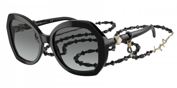 Giorgio Armani AR8180 Sunglasses, 500111 BLACK GRADIENT GREY (BLACK)