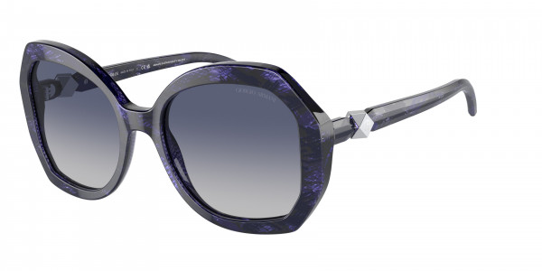 Giorgio Armani AR8180 Sunglasses, 60004L BLUE HAVANA LIGHT GREY GRADIEN (BLUE)