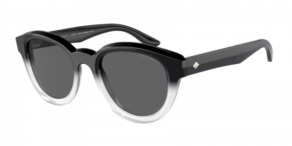 Giorgio Armani AR8181F Sunglasses, 5996B1 GRADIENT BLACK/WHITE DARK GREY (BLACK)