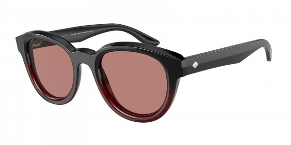 Giorgio Armani AR8181F Sunglasses, 599730 GRADIENT BLACK/BORDEAUX PURPLE (BLACK)