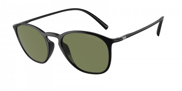 Giorgio Armani AR8186U Sunglasses, 50012A SHINY BLACK GREEN (BLACK)