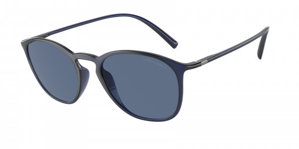Giorgio Armani AR8186U Sunglasses, 600380 TRANSPARENT BLUE DARK BLUE (BLUE)