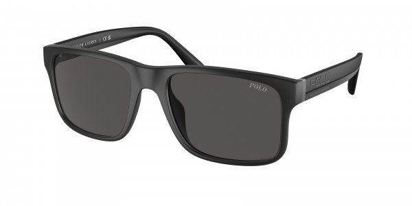 Polo PH4195U Sunglasses, 500187 MATTE BLACK DARK GREY (BLACK)