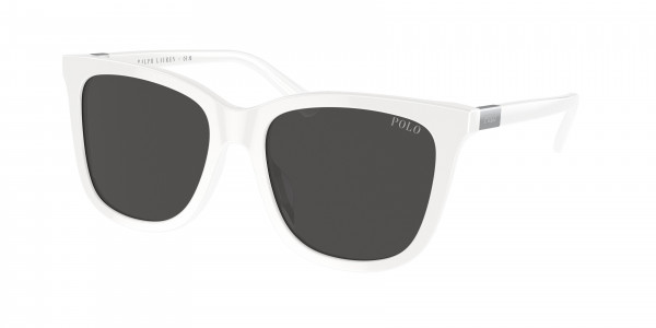 Polo PH4201U Sunglasses, 554487 SHINY WHITE DARK GREY (WHITE)