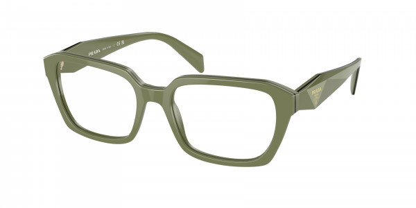 Prada PR 14ZV Eyeglasses, 13J1O1 CLEAR GREEN (GREEN)