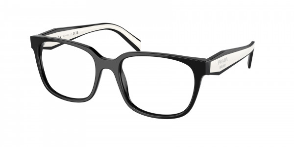 Prada PR 17ZV Eyeglasses, 1AB1O1 BLACK