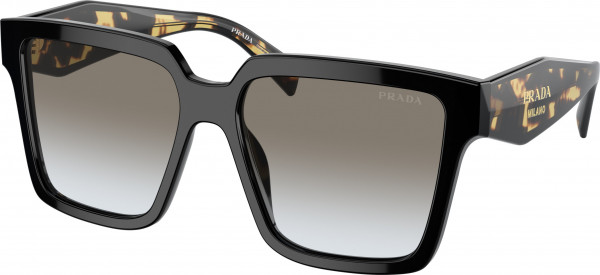 Prada PR 24ZSF Sunglasses, 1AB0A7 BLACK GREY GRADIENT (BLACK)