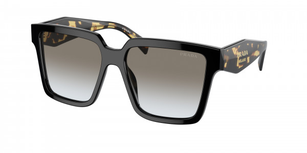 Prada PR 24ZS Sunglasses, 1AB0A7 BLACK GREY GRADIENT (BLACK)