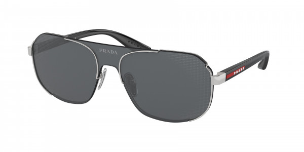Prada Linea Rossa PS 53YS Sunglasses, 1BC07U SILVER GREY MIRROR BLACK (SILVER)