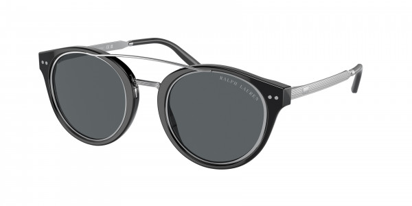 Ralph Lauren RL8210 Sunglasses, 50015V BLACK GREY (BLACK)