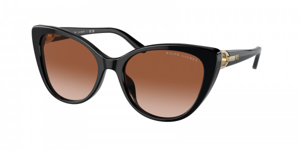 Ralph Lauren RL8215BU Sunglasses, 500113 BLACK GRADIENT BROWN (BLACK)