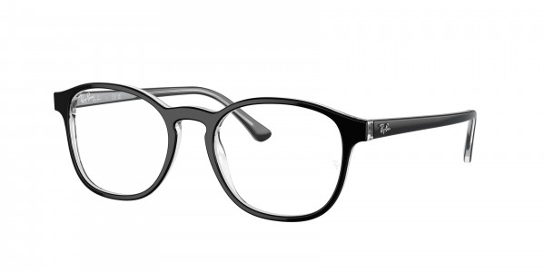 Ray-Ban Optical RX5417F Eyeglasses, 2034 BLACK ON TRASPARENT (BLACK)