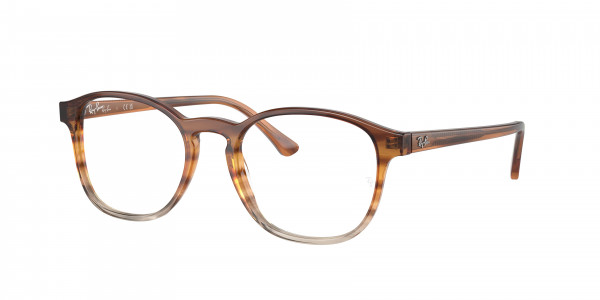 Ray-Ban Optical RX5417F Eyeglasses, 8253 STRIPED BROWN GRADIENT YELLOW (BROWN)