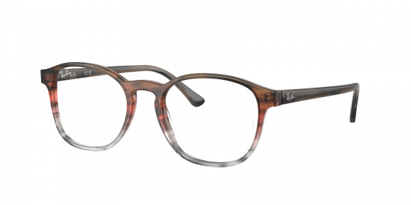 Ray-Ban Optical RX5417 Eyeglasses, 8251 STRIPED BROWN GRADIENT RED (BROWN)
