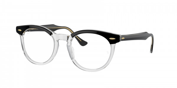 Ray-Ban Optical RX5598F EAGLEEYE Eyeglasses, 2034 EAGLEEYE BLACK ON TRANSPARENT (BLACK)