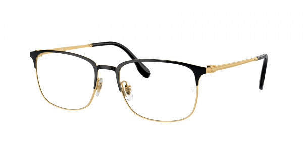 Ray-Ban Optical RX6494 Eyeglasses, 2991 BLACK ON GOLD (BLACK)